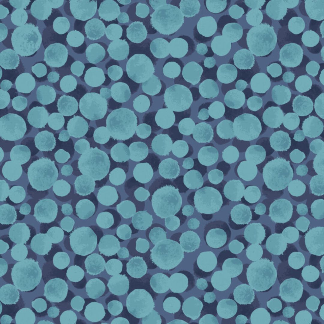 Bumbleberries Multi Blue - BBS9 - 100% cotton - Lewis & Irene - Bumbleberries Seasonal AW25