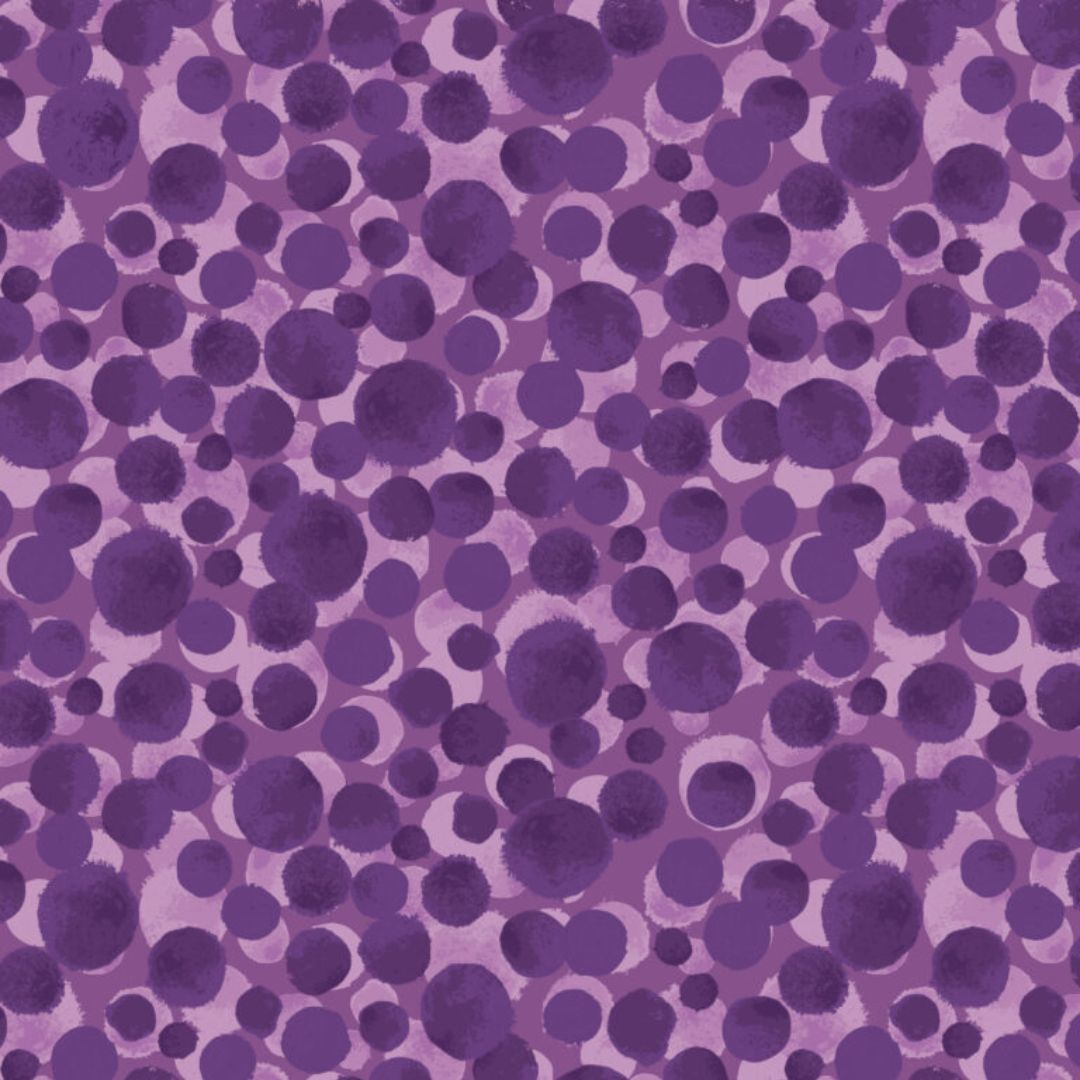 Bumbleberries Multi Purples - BBS14 - 100% cotton - Lewis & Irene - Bumbleberries Seasonal AW25