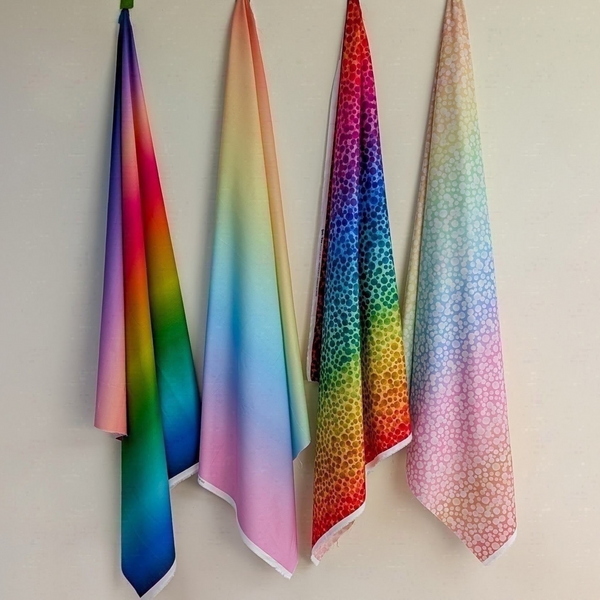 Bright rainbow ombre - 100% cotton - Lewis & Irene - Omnificent Ombres