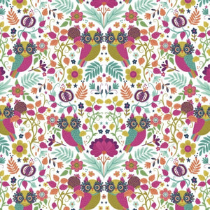 Owl Damask - 100% cotton - 3 Wishes - Living Wild by Lisa Perry