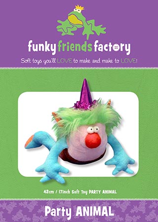 Party Animal - Soft Toy Sewing Pattern - Funky Friends Factory