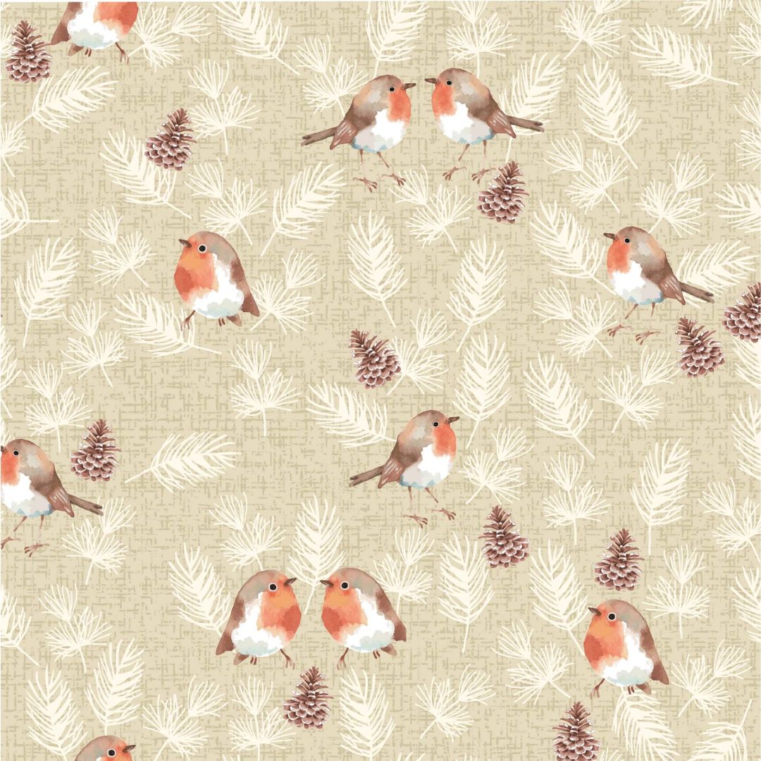 Pine Pair - 100% cotton - Craft Cotton Co - Feathered Foliage by Susan Wheeler