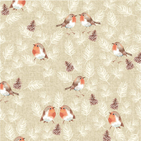 Pine Pair - 100% cotton - Craft Cotton Co - Feathered Foliage by Susan Wheeler