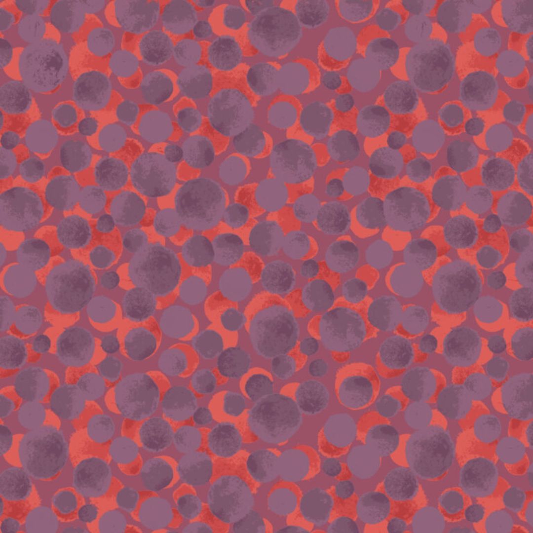 Bumbleberries Plum and Rust - BBS2 - 100% cotton - Lewis & Irene - Bumbleberries Seasonal AW25