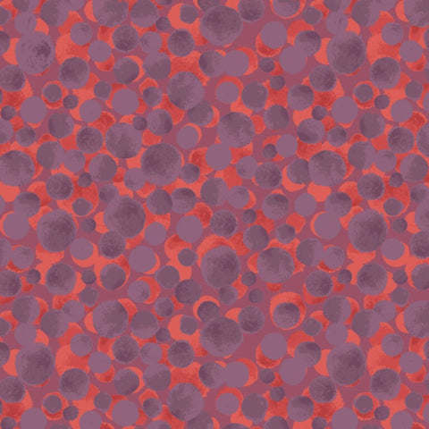 Bumbleberries Plum and Rust - BBS2 - 100% cotton - Lewis & Irene - Bumbleberries Seasonal AW25