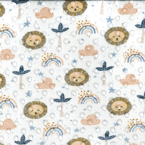 Printed dimple fleece