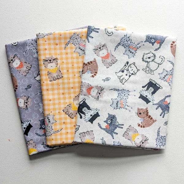 Purrfect Cats half metre bundle - 100% cotton - Craft Cotton Co - Purrfect Cats by Susan Wheeler