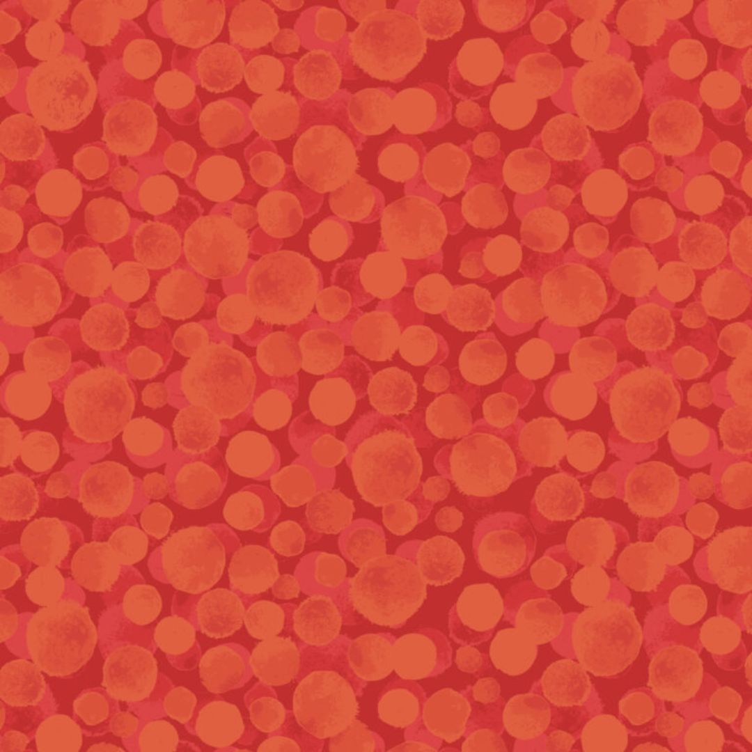 Bumbleberries Red and Rust - BBS7 - 100% cotton - Lewis & Irene - Bumbleberries Seasonal AW25