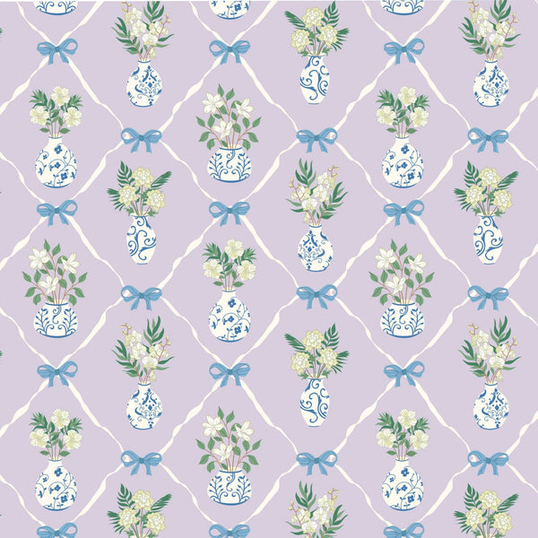 Ribbon Trellis - 100% cotton - Craft Cotton Co - Botanical Garden by Kimberley Hind