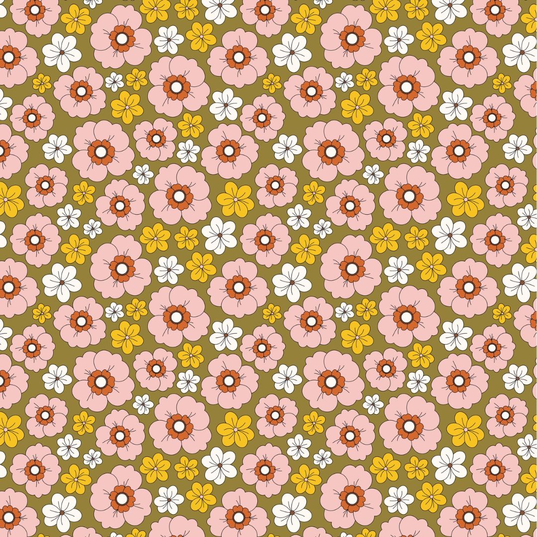 Shady Grove - 100% cotton - Craft Cotton Co - Groovy Floral