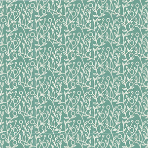 Sketched Berries Sage - 100% cotton - Craft Cotton Co - Lilycraft Light by Savanna Rawson