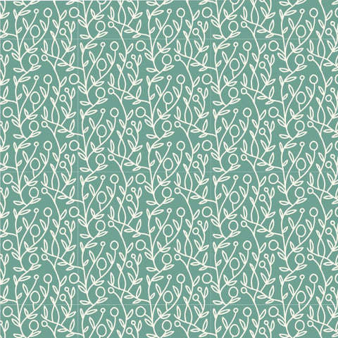 Sketched Berries Sage - 100% cotton - Craft Cotton Co - Lilycraft Light by Savanna Rawson