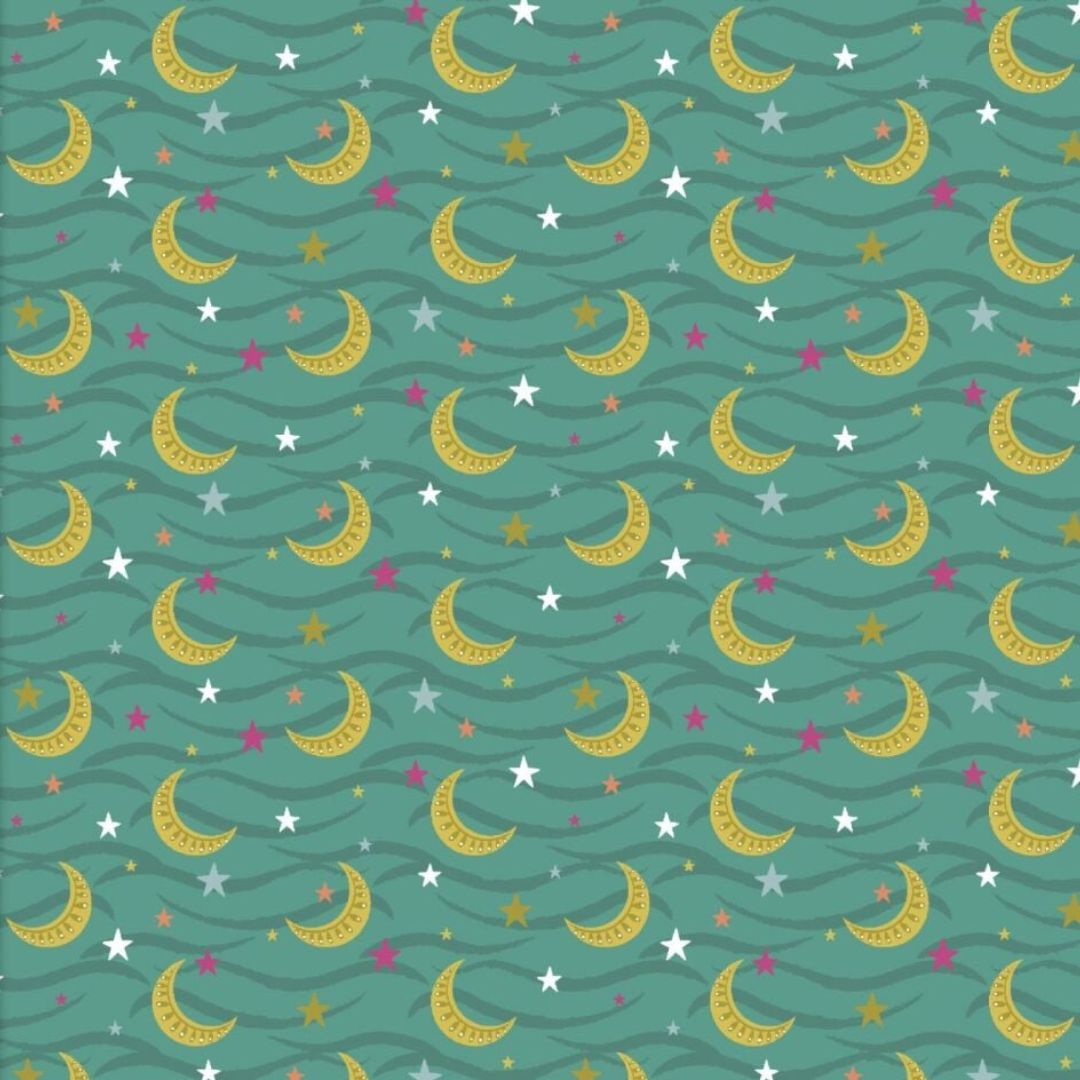 Stars and Moons - 100% cotton - 3 Wishes - Living Wild by Lisa Perry