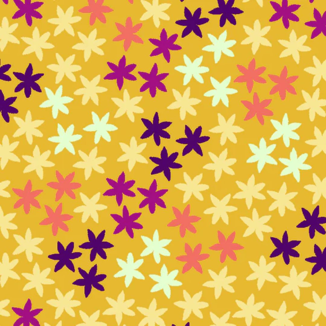 Stars Yellow - 100% cotton - Love from Beth