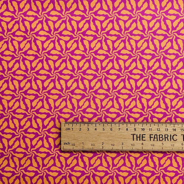 Swirly Whirly Pink Orange - 100% cotton - Love from Beth