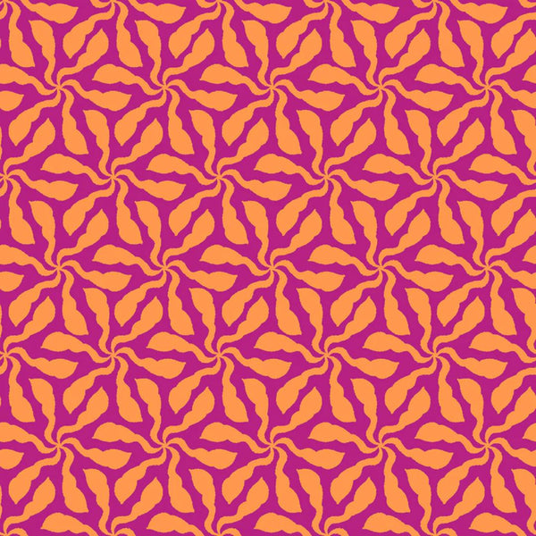 Swirly Whirly Pink Orange - 100% cotton - Love from Beth