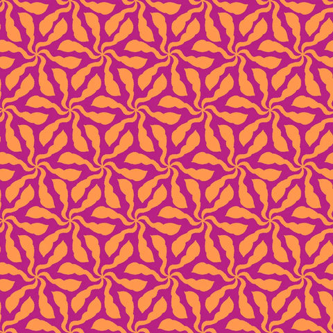 Swirly Whirly Pink Orange - 100% cotton - Love from Beth