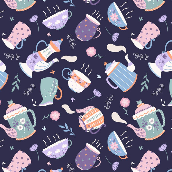 Teapot Toss - 100% cotton - Craft Cotton Co - Botanique Brew