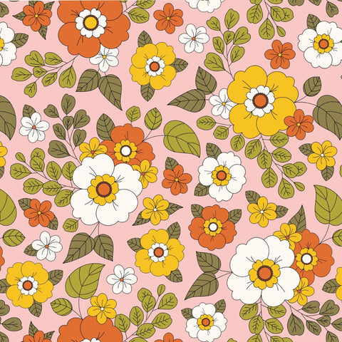 Vintage Bloom- 100% cotton - Craft Cotton Co - Groovy Floral