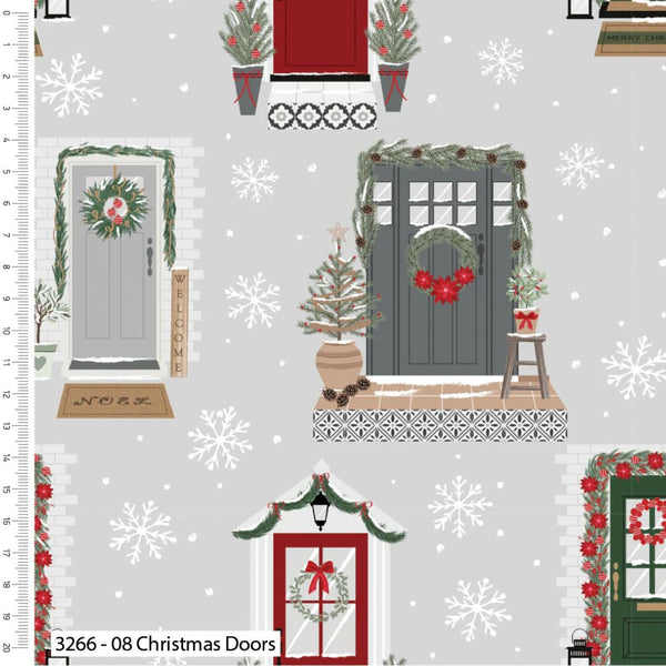 Christmas doors - 100% cotton - Craft Cotton Co - Welcome Home