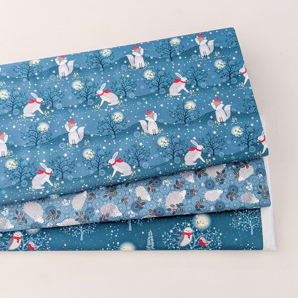 Winter Moonlight 100% cotton fabric collection from Nutex