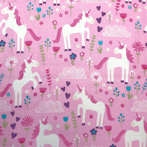 Pink Unicorns - 100% cotton - Craft Cotton co