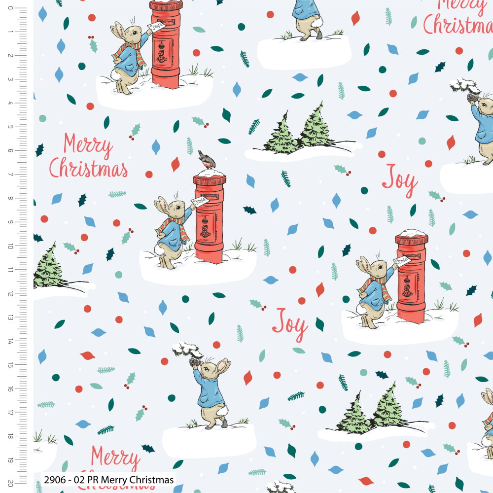 Merry Christmas - 100% cotton - Peter Rabbit The Most Wonderful Time of The Year - Craft Cotton Co