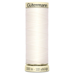 Gutermann Off White Sew All Thread 100m (111)