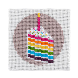Birthday Cake - Mini Cross Stitch Kit - Stitchfinity