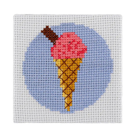 Ice Cream - Mini Cross Stitch Kit - Stitchfinity