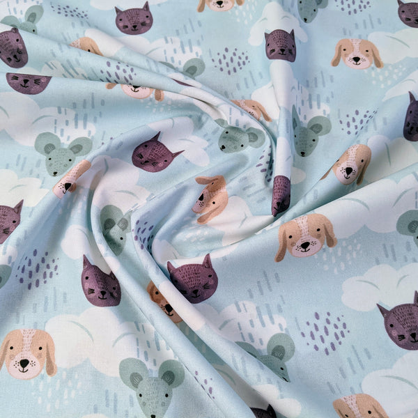Dogs, cats and mice - 100% cotton - Animals Delight collection - Craft Cotton co