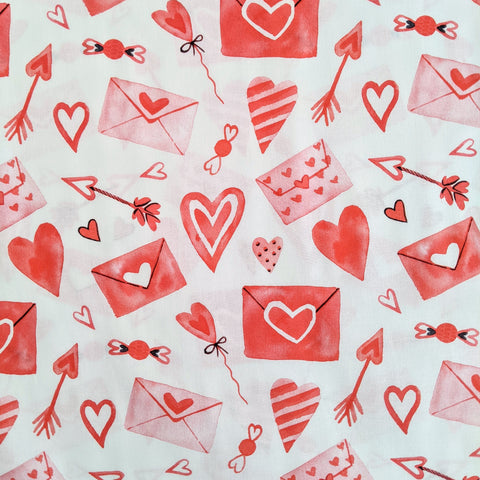 Love letters - 100% cotton fabric - Little Johnny