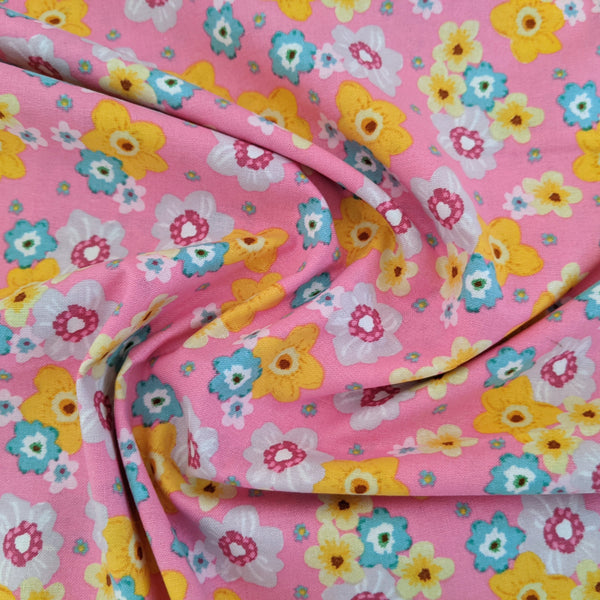 Bright spring florals - 100% cotton - Craft Cotton co - Novelty Easter