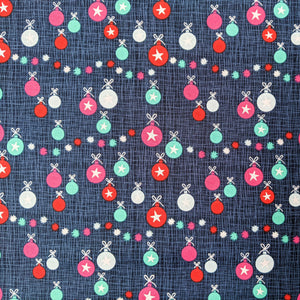Christmas Baubles - 100% cotton - Colourful Christmas - Craft Cotton Co