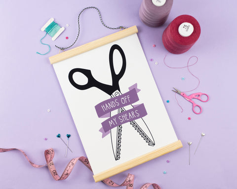 Hands Off My Shears - A4 Print - Two For Joy Illustration