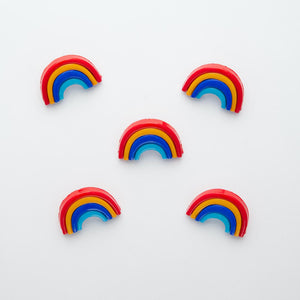 Rainbow novelty shank buttons - 25mm