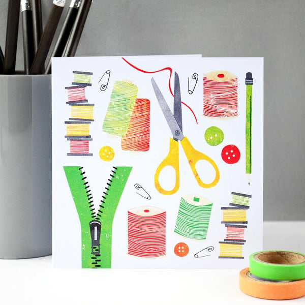 All Things Sewing card - Fiona Clabon Illustration